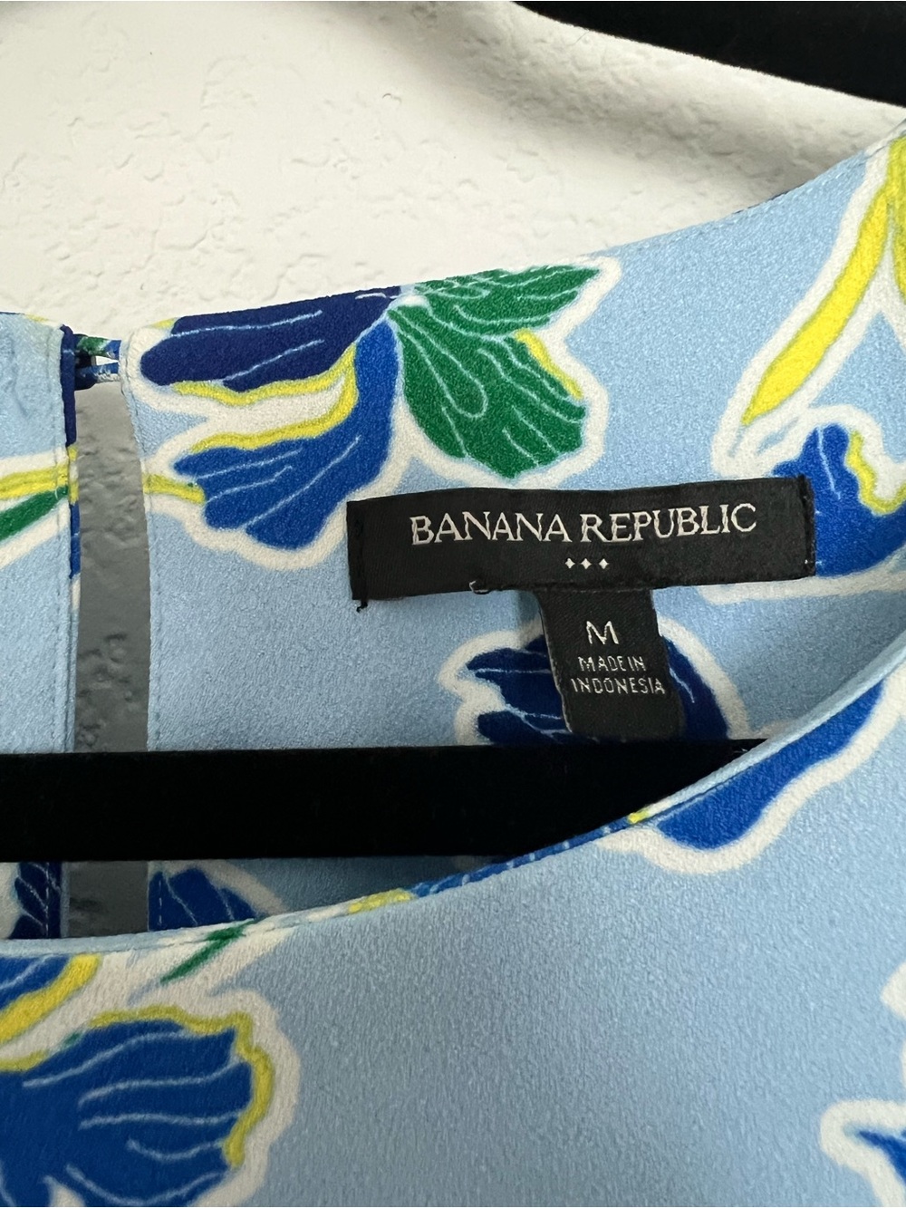 Banana Republic Blue Floral Short Sleeve Dress - Picture 3 of 6